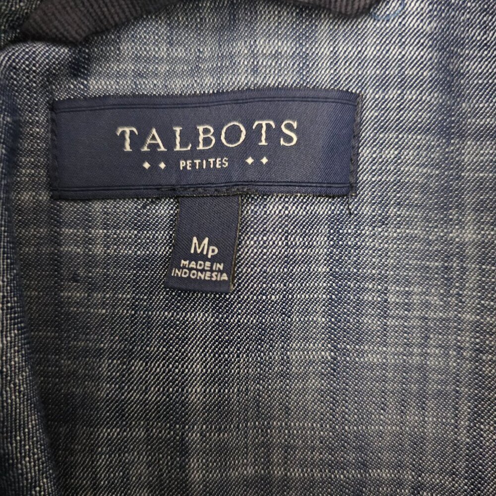 🔥Talbots Chambray Button Down Denim Utility Vest… - image 2